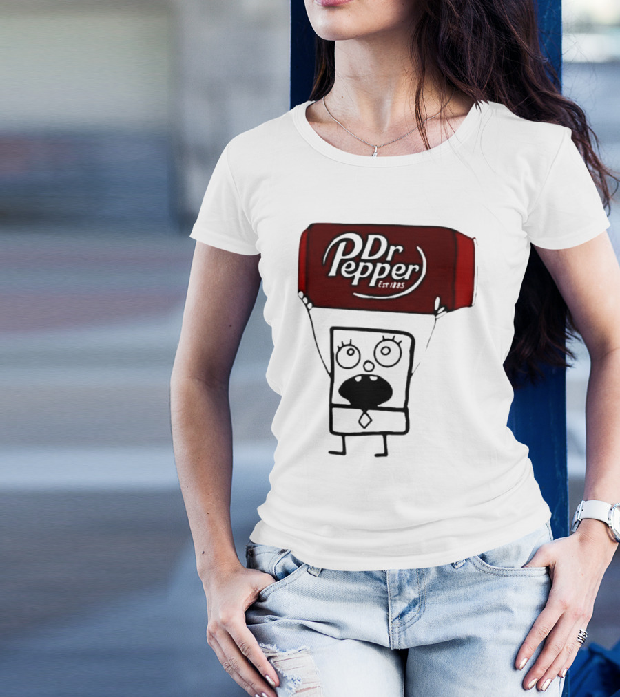 Dr Pepper Est 1885 Character Holding Red Can T-Shirt