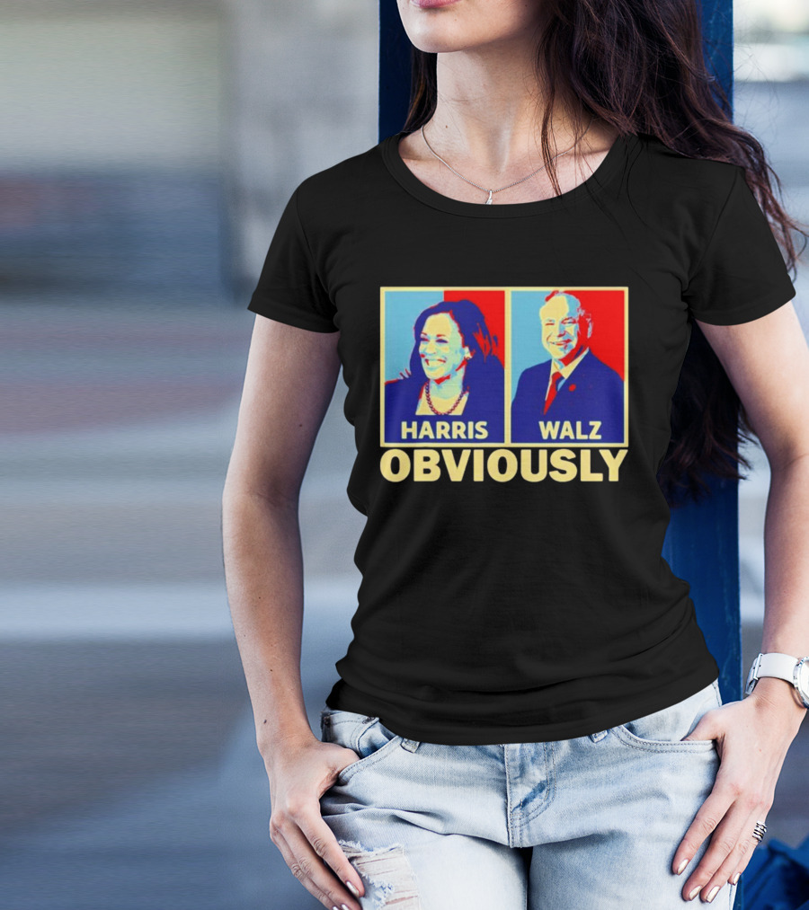 Harris Walz Obviously 2024 Obama Hope T-Shirt