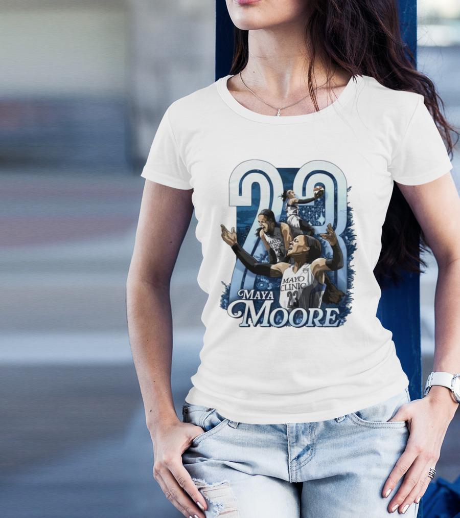 Maya Moore 23 Mayo Clinic Retro Basketball Legend T-Shirt