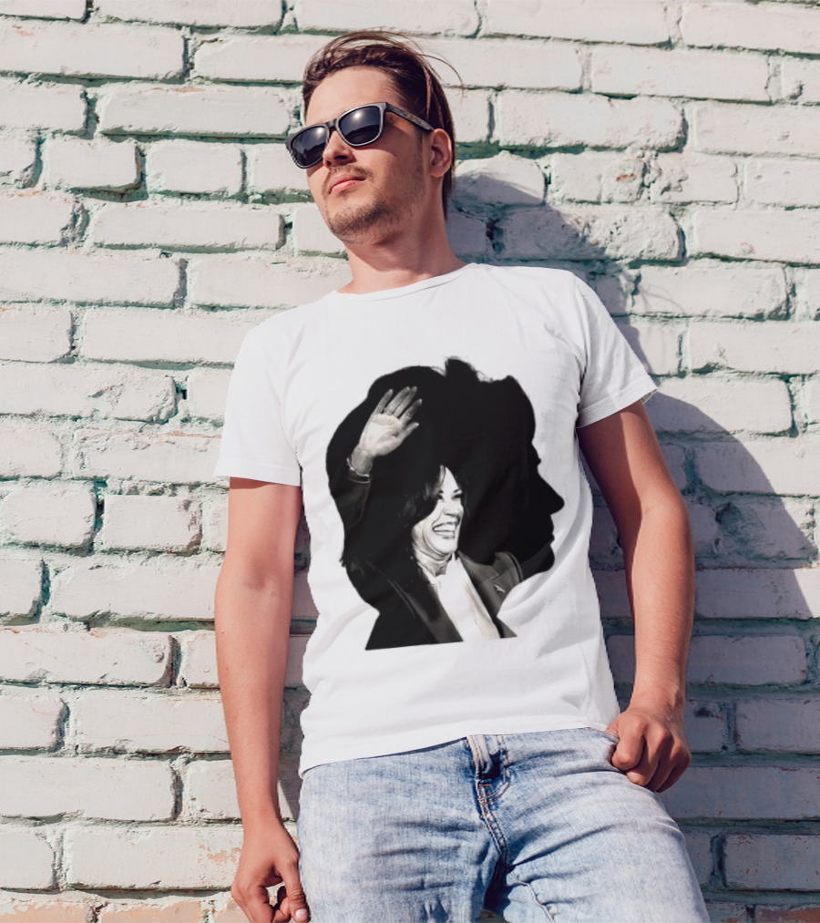 Kamala Harris Overlaid With Hillary Clinton Silhouette Image T-Shirt