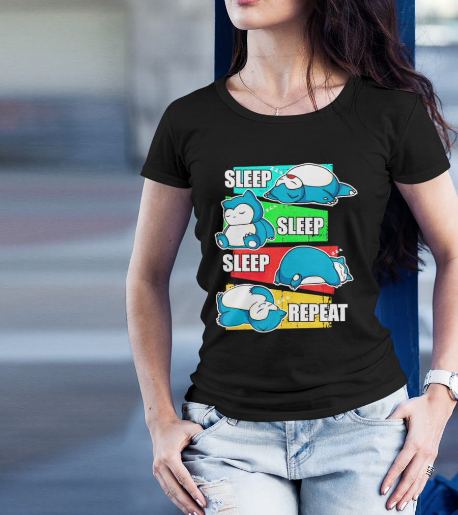 Sleep Sleep Sleep Repeat Snorlax Pokémon Life T-Shirt