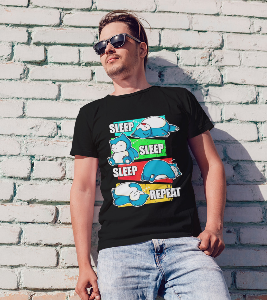 Sleep Sleep Sleep Repeat Snorlax Pokémon Life T-Shirt