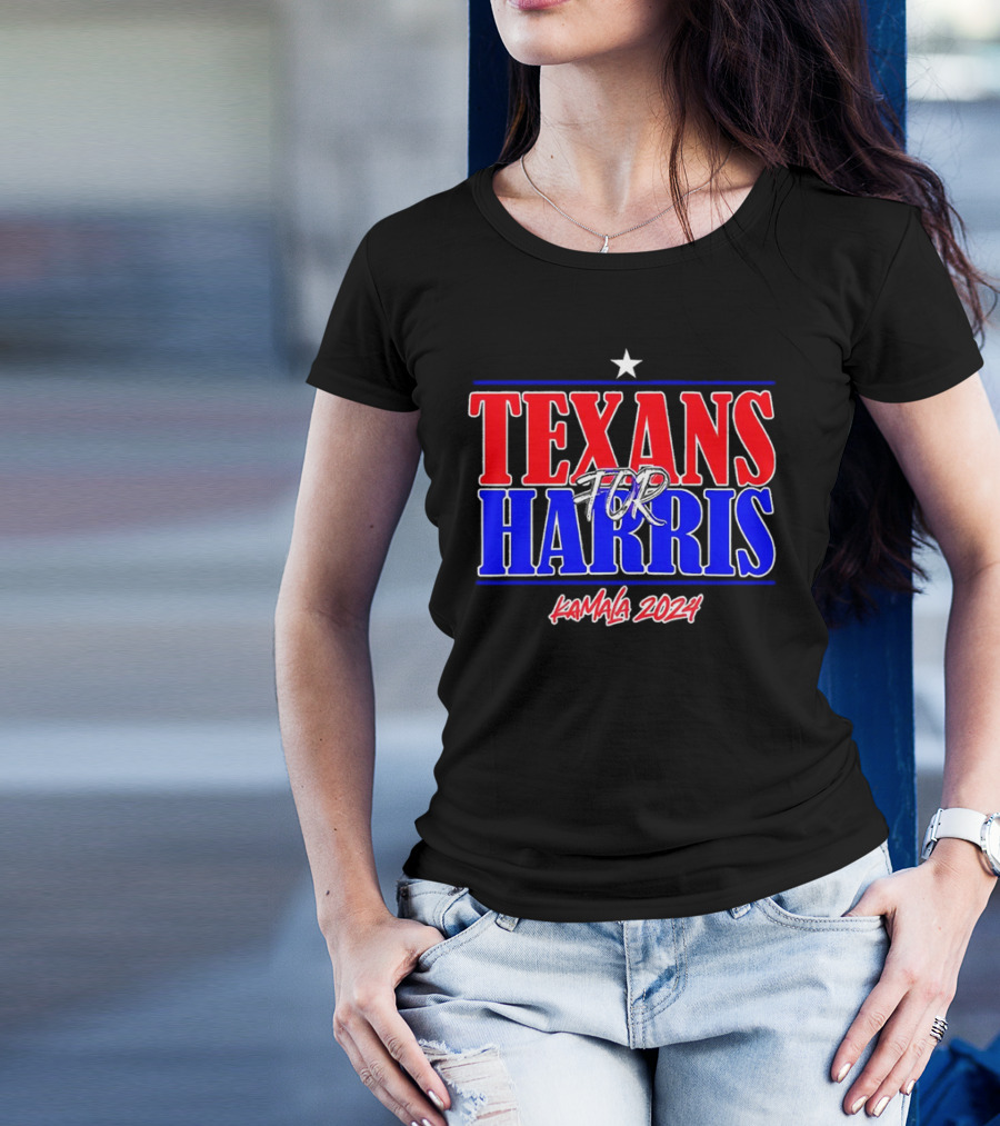 Texans For Harris Kamala 2024 Star T-Shirt