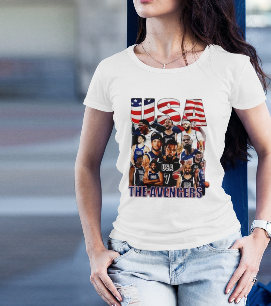 USA The Avengers All Team Players Basketball Stars T-Shirt