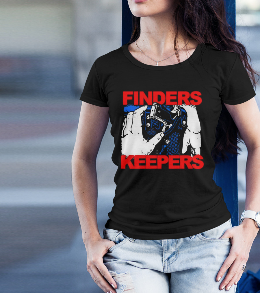 Finders Keepers Gun In Holster Pop T-Shirt