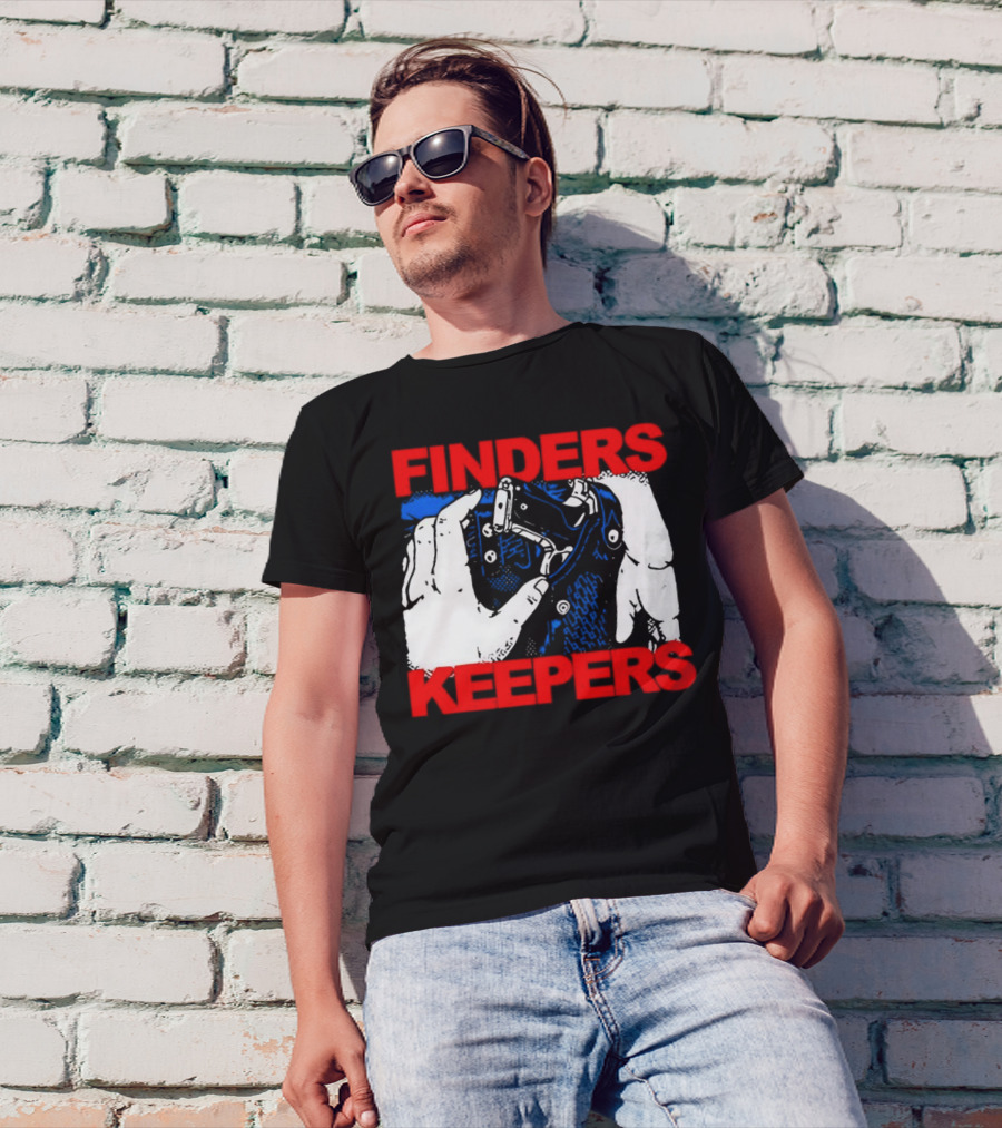 Finders Keepers Gun In Holster Pop T-Shirt