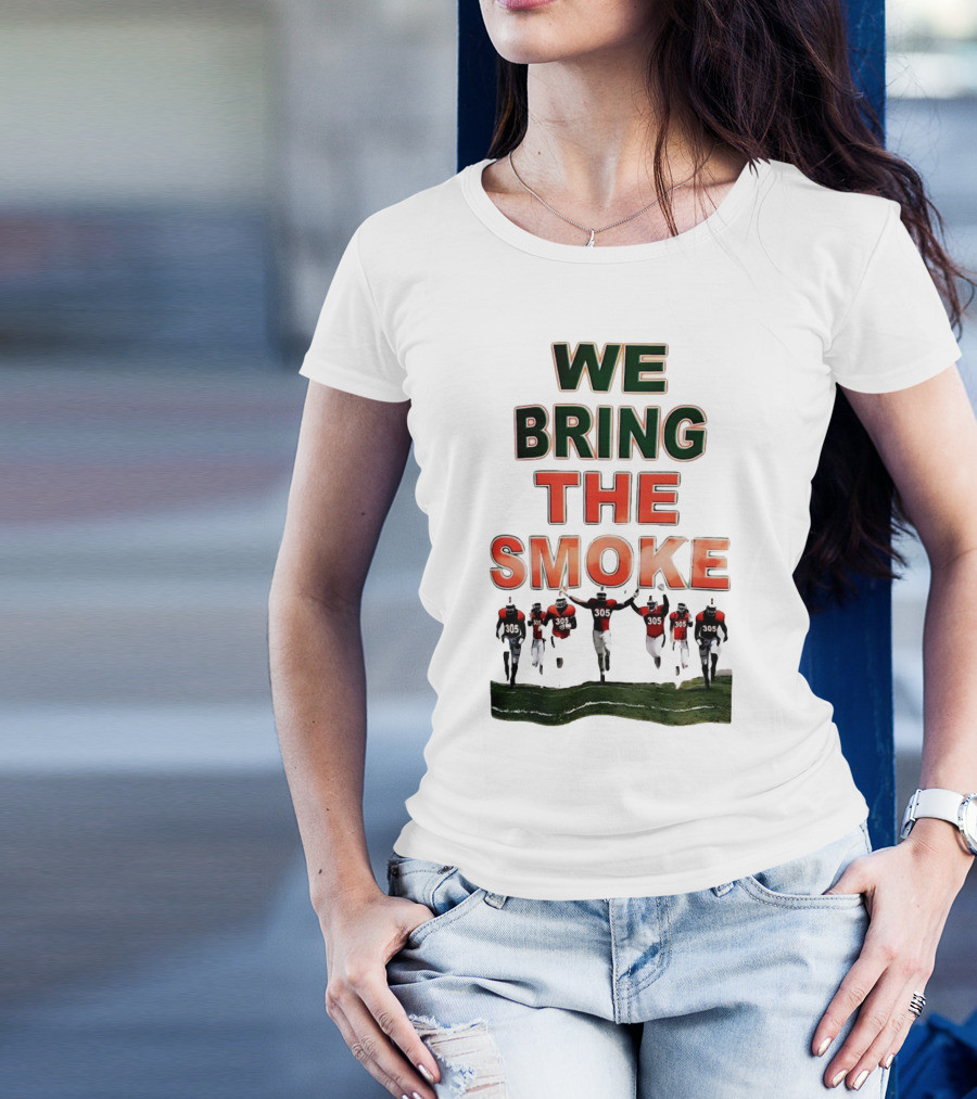 We Bring The Smoke Football Team Players Running With 305 Jerseys T-Shirt