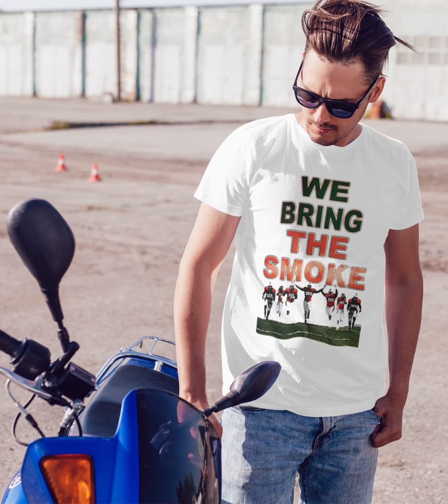 We Bring The Smoke Football Team Players Running With 305 Jerseys T-Shirt