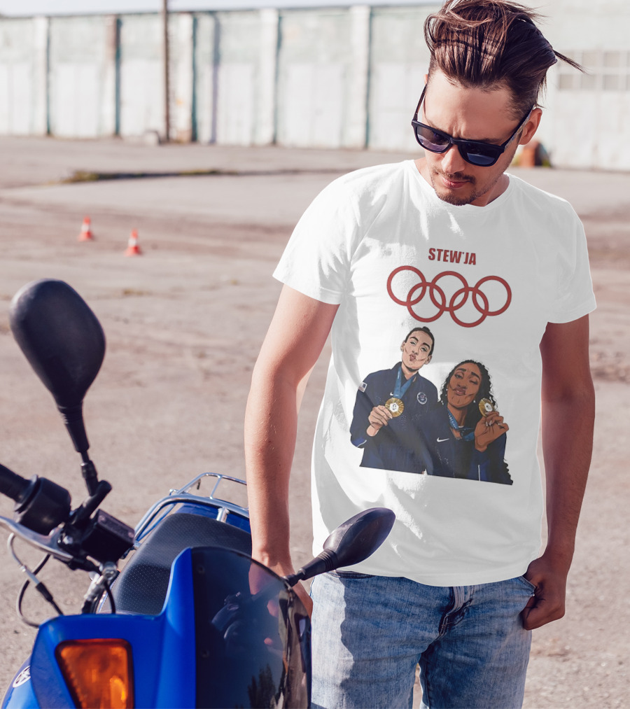 Stewja Olympic Rings A'Ja Wilson Breanna Stewart T-Shirt