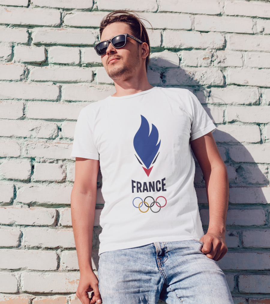France Olympic Flame And Rings T-Shirt