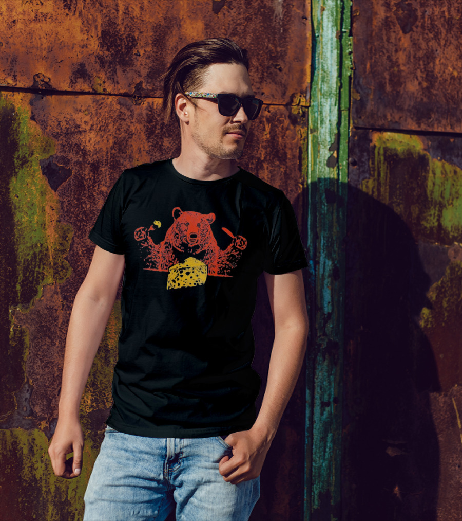 Chicago Bears Let’s Eat Cheese Fork Knife Bear T-Shirt