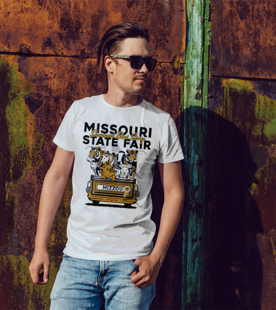 Mizzou Tigers Missouri State Fair Summer's Best Story Truck Bed Animals T-Shirt