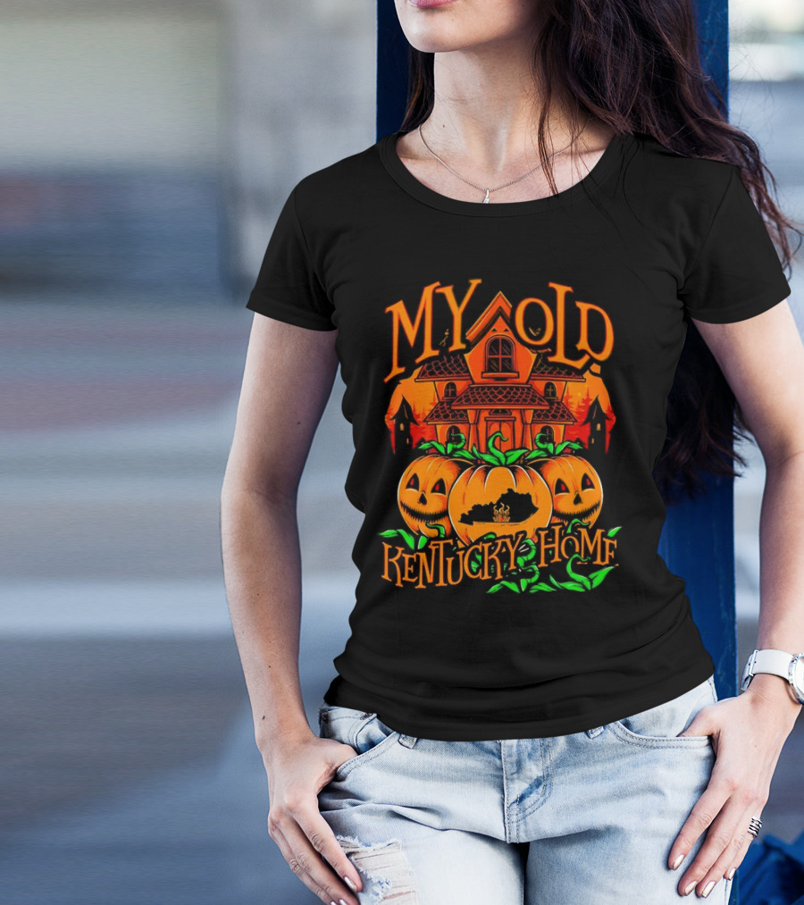 MY OLD KENTUCKY HAUNTED HOME PUMPKINS AND HAUNTED HOUSE T-Shirt
