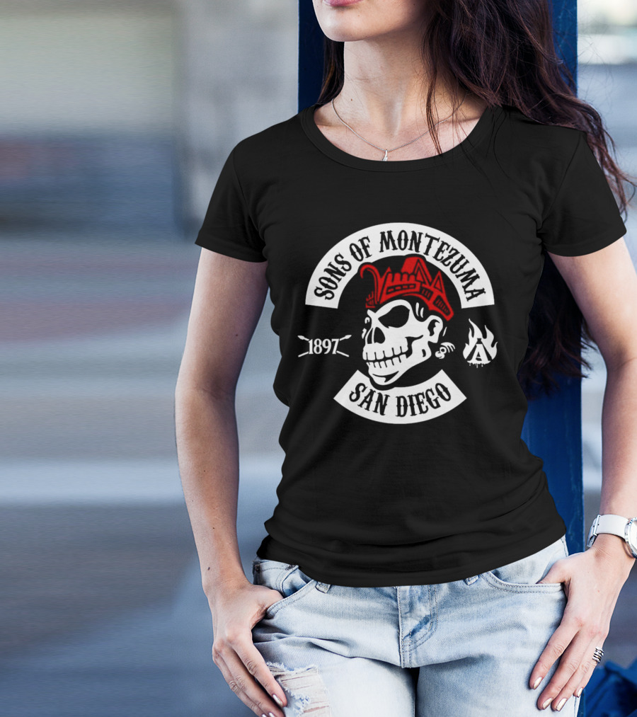 Sons Of Montezuma San Diego 1897 Skull T-Shirt