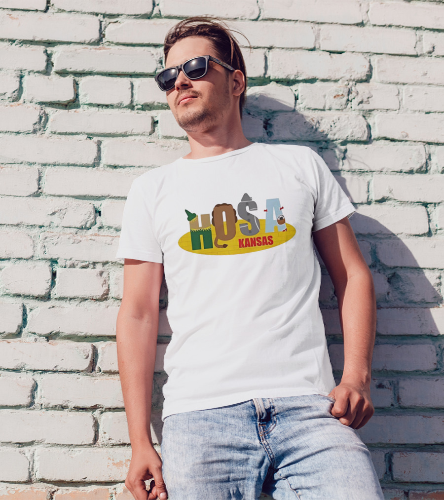 Hosa Kansas Yellow Brick Wizard Lion Tinman Scarecrow T-Shirt