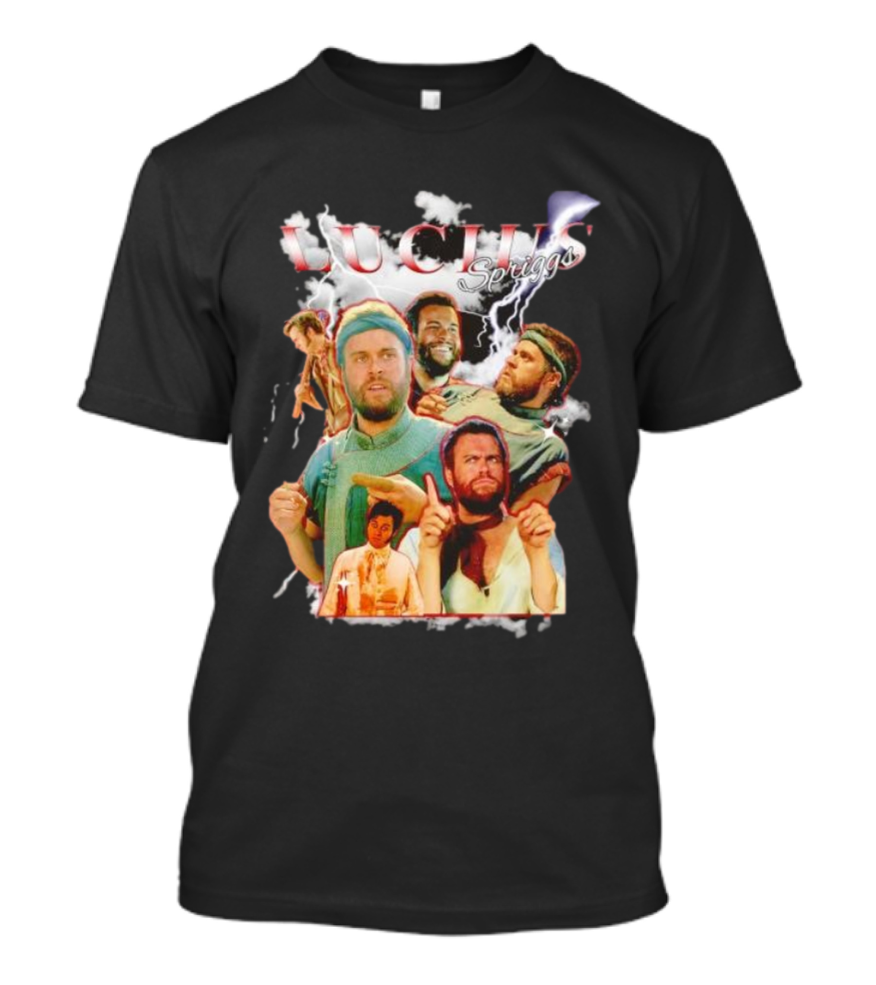 Lucius Spriggs Retro Character Collage T-Shirt