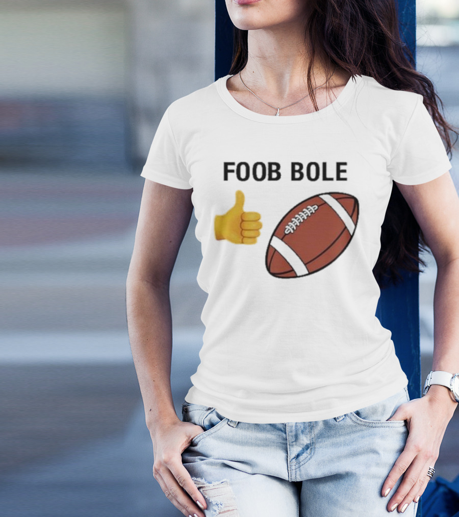 Foob Bole Football Thumb Up Emoji Brown Ball T-Shirt