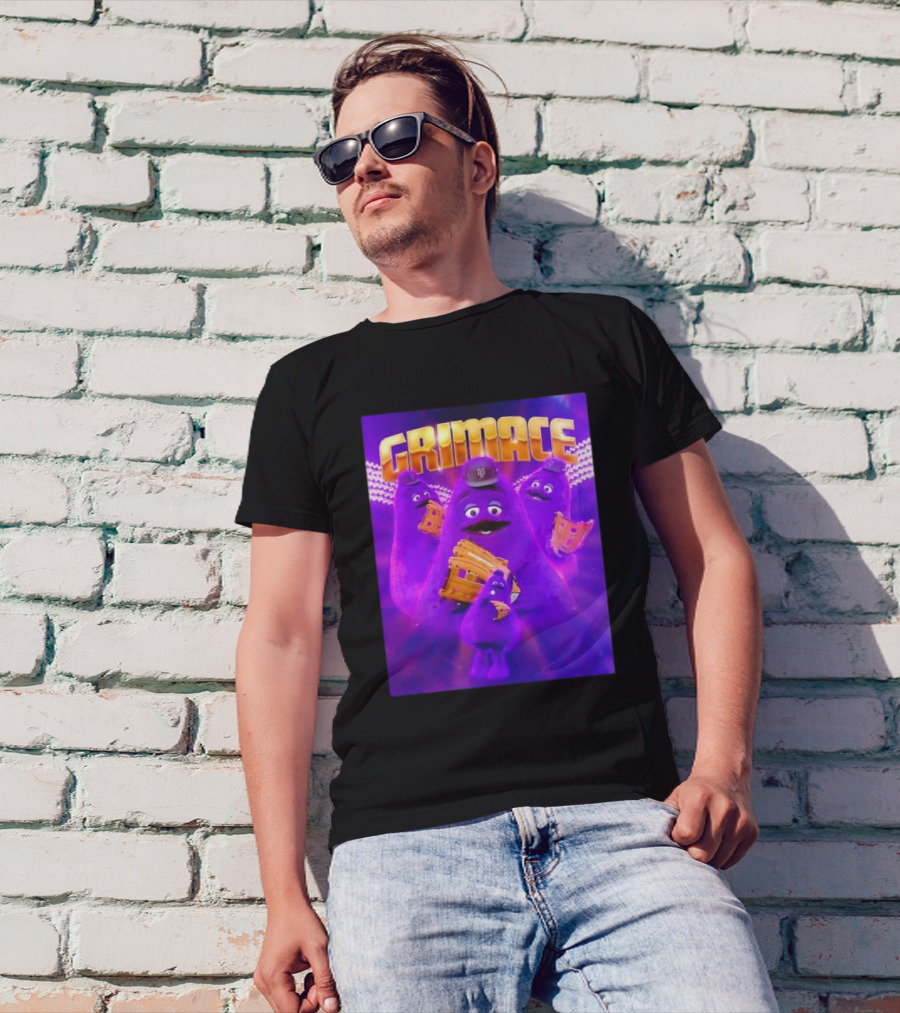 Grimace New York Mets Baseball Mascot Collage Retro T-Shirt