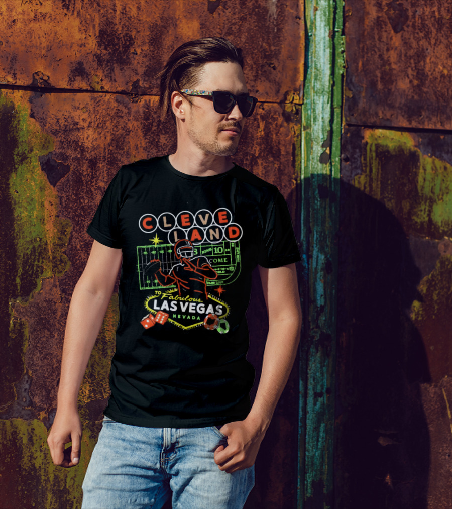 Cleveland Football Journey To Fabulous Las Vegas Nevada Takeover T-Shirt