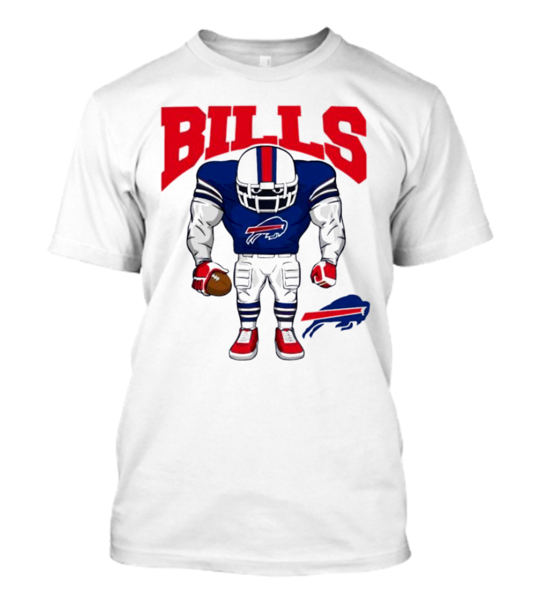 Buffalo Bills Brute Squad Football Character With Team T-Shirt