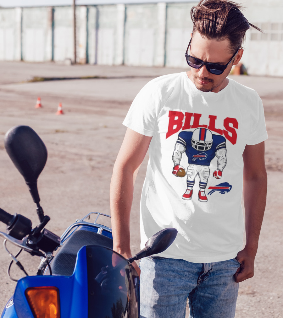 Buffalo Bills Brute Squad Football Character With Team T-Shirt