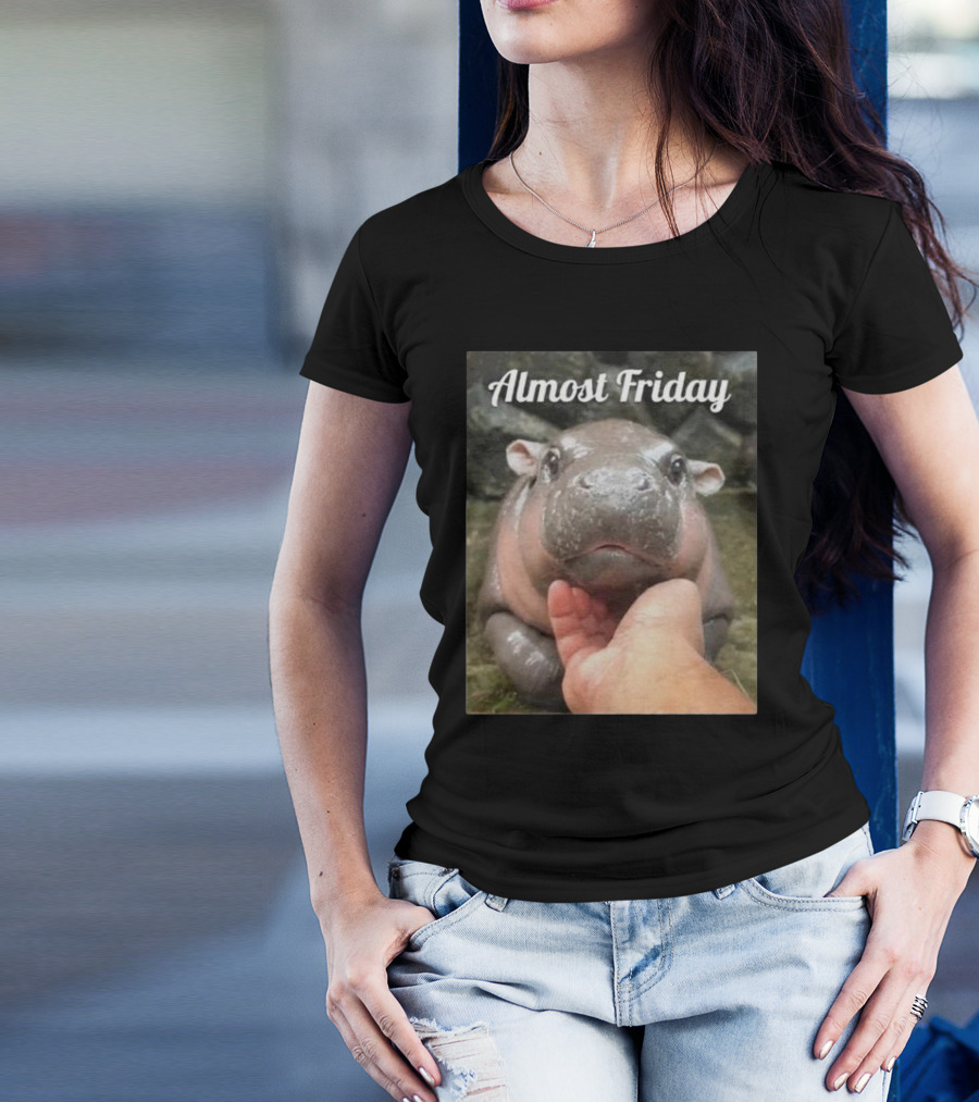 Almost Friday Cute Baby Hippo T-Shirt