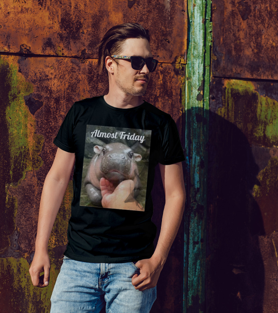 Almost Friday Cute Baby Hippo T-Shirt