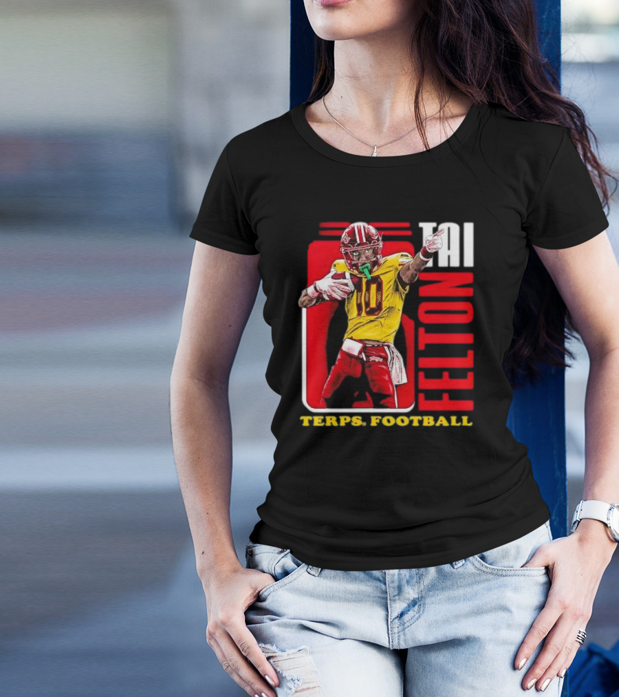 Tai Felton Terps Football Maryland Terrapins Retro 90s T-Shirt