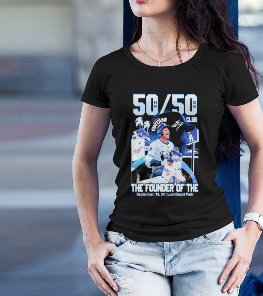50 HR/50 SB Club Shohei Ohtani The Founder Of The September 19 24 LoanDepot Park T-Shirt