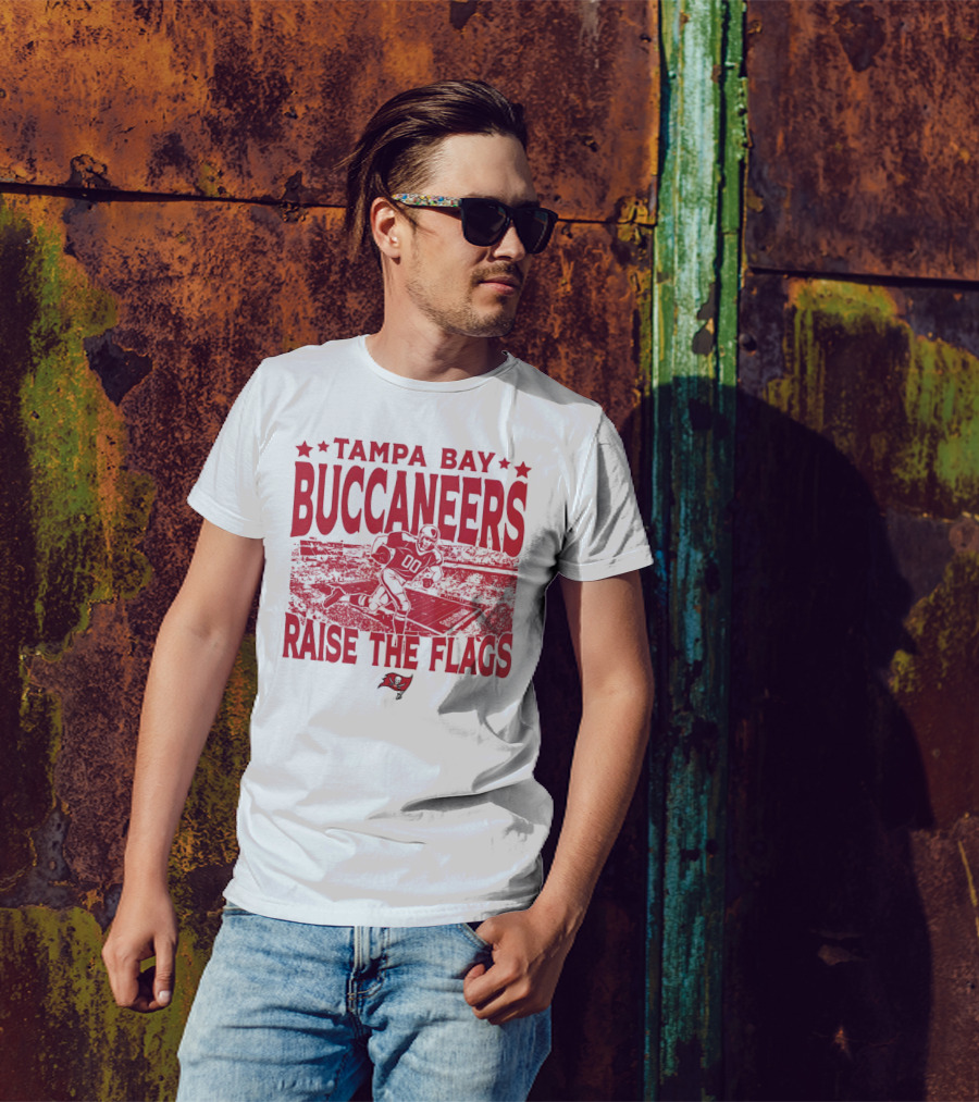Tampa Bay Buccaneers Raise The Flags Gameday Football Stadium Red T-Shirt
