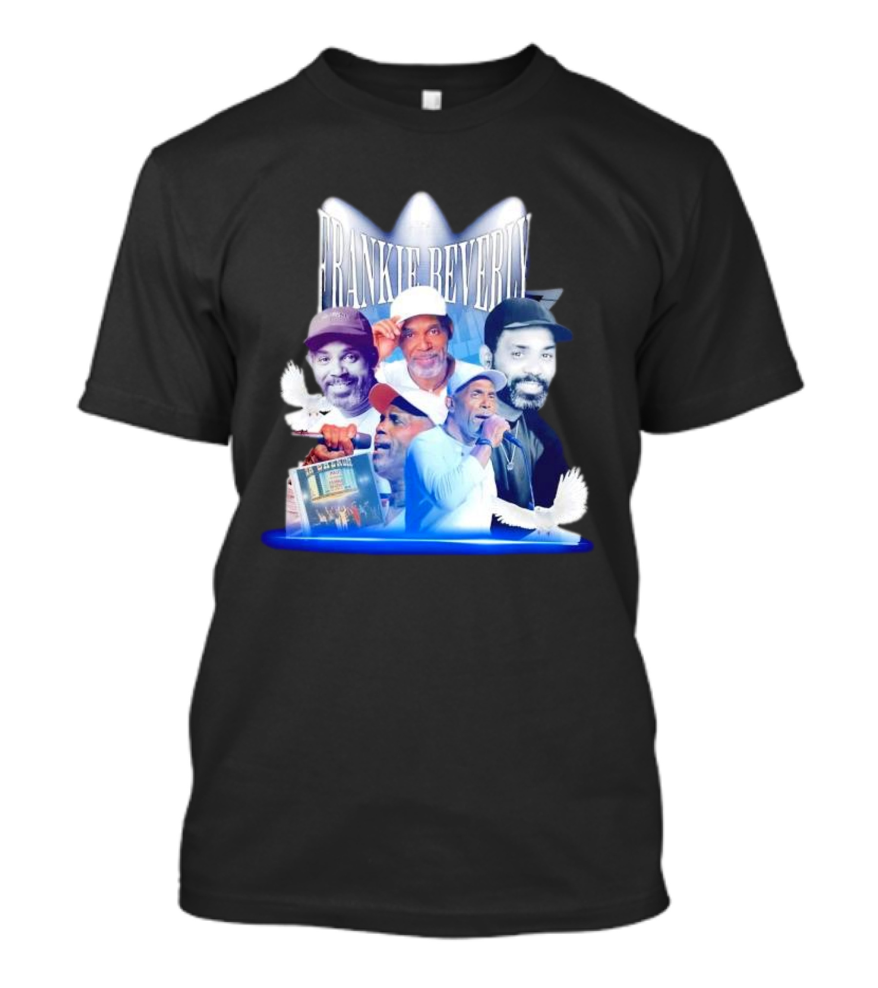 Frankie Beverly Vintage Collage Legend Spotlights Doves T-Shirt