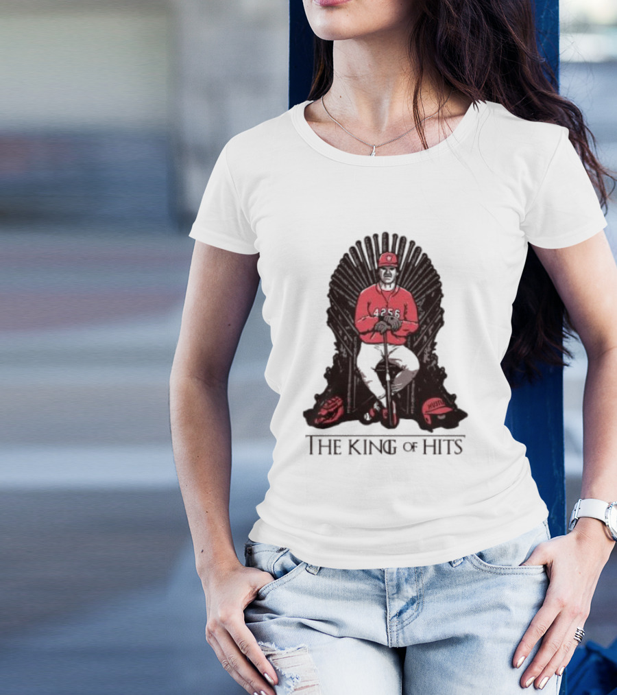 Pete Rose 4256 The King Of Hits Game Of Thrones Chair MLB Baseball T-Shirt