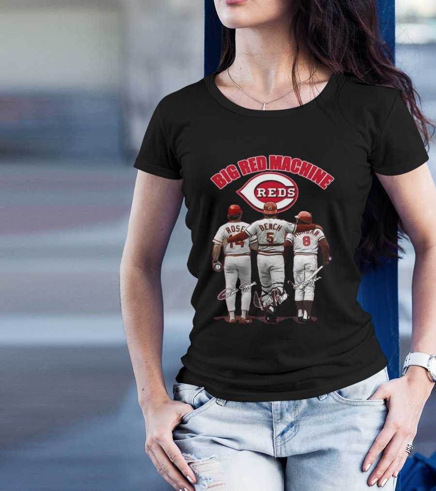 Cincinnati Reds Big Red Machine Pete Rose Johnny Bench Joe Morgan T-Shirt