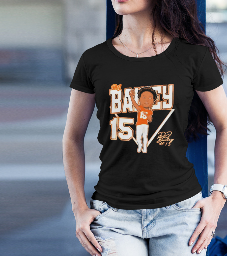 DJ Bailey 15 Sam Houston Bearkats Signature Cartoon T-Shirt