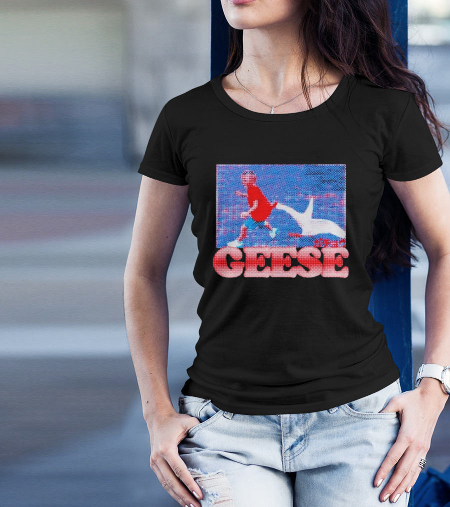 Geese Goose Bite Kid Running Encounter T-Shirt