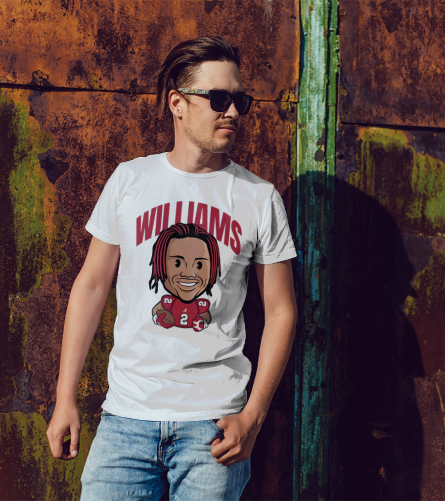 Williams Alabama Crimson Tide Caricature Football Player T-Shirt