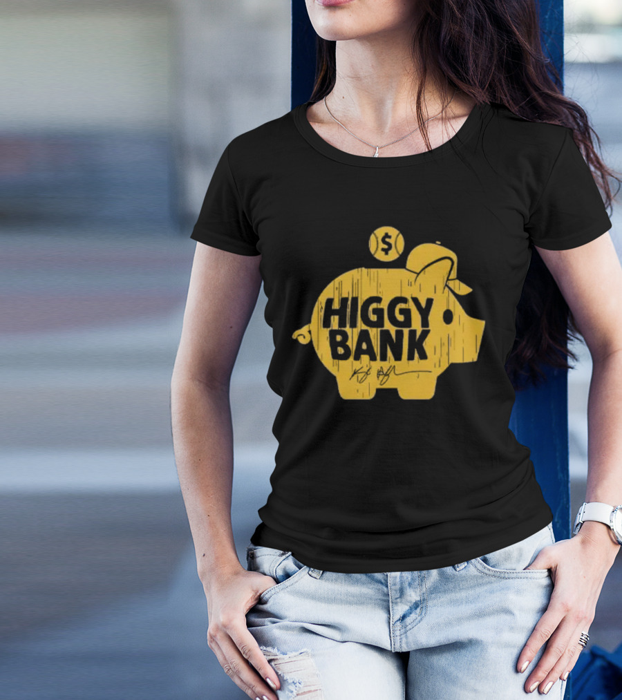 Higgy Bank San Diego Padres Kyle Higashioka Baseball Dollar Cap T-Shirt