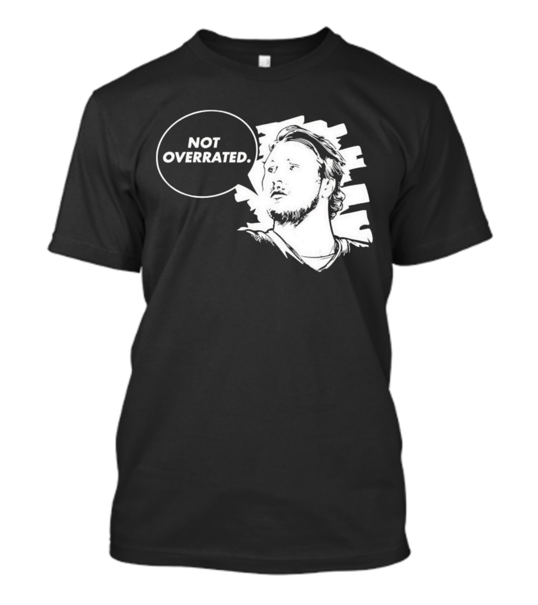 Buffalo Bills Josh Allen Not Overrated Speech Bubble T-Shirt