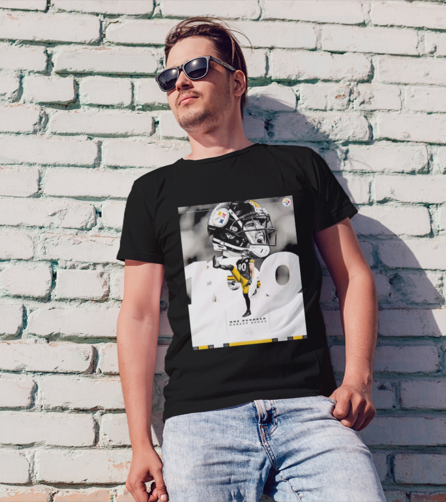 TJ Watt Pittsburgh Steelers 100 Career Sacks Signature T-Shirt
