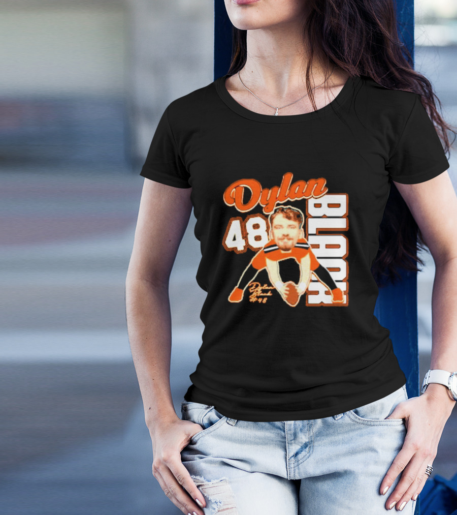 Dylan Black 48 Oregon State Beavers Football Player Face Cartoon T-Shirt