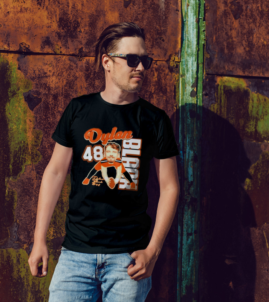 Dylan Black 48 Oregon State Beavers Football Player Face Cartoon T-Shirt