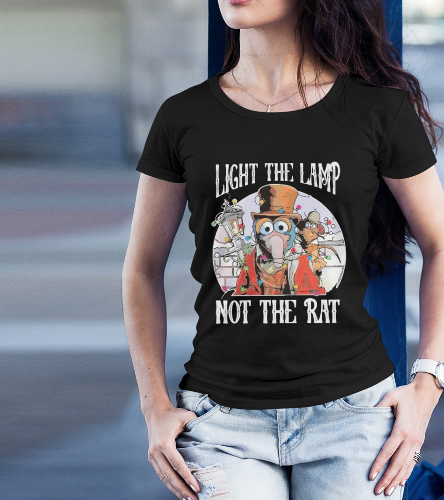 Light The Lamp Not The Rat Muppet Christmas Carol Gonzo Rizzo T-Shirt