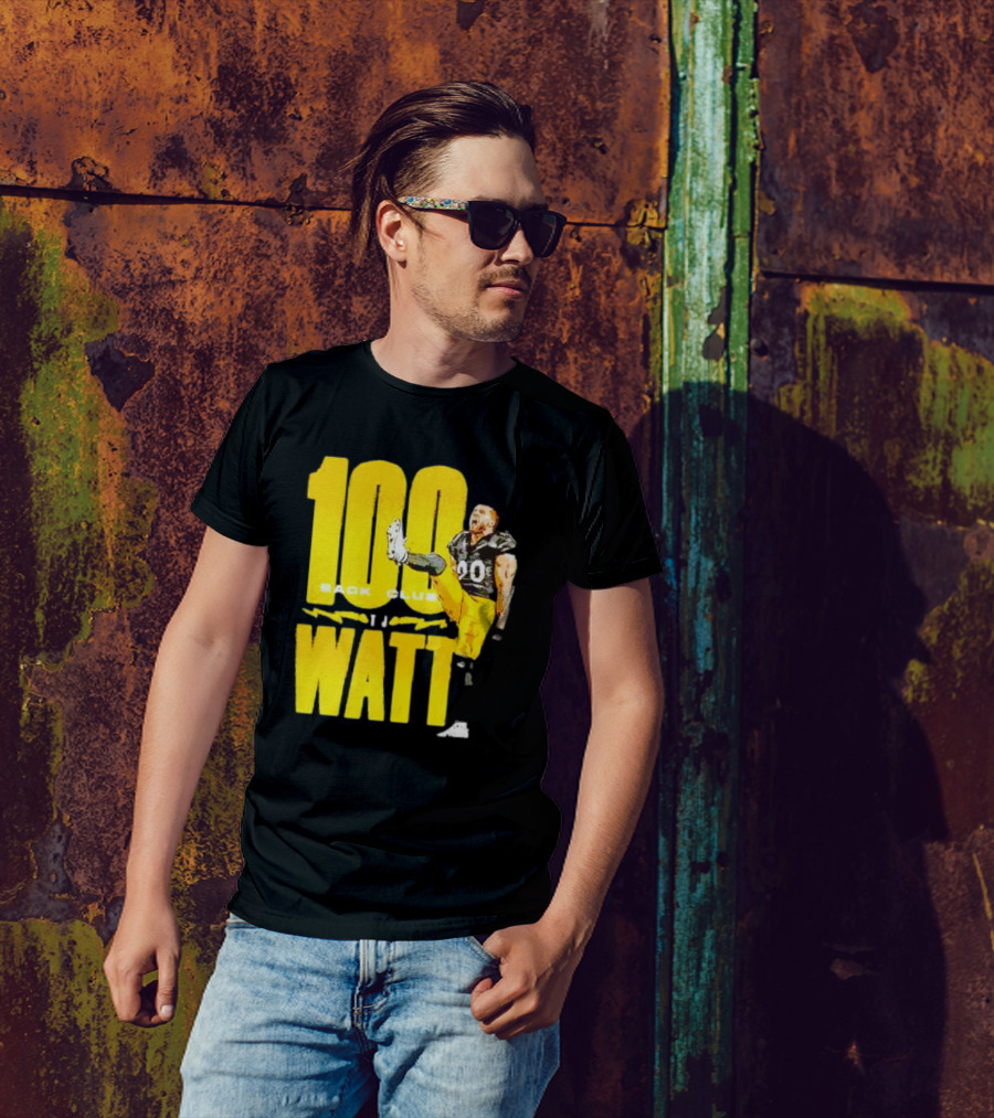 100 Sack Club Pittsburgh Steelers TJ Watt T-Shirt