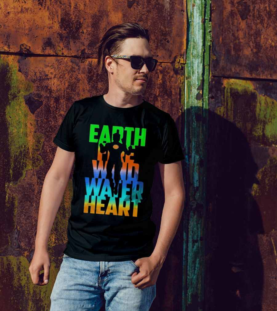 Earth Fire Wind Water Heart Captain Planet T-Shirt