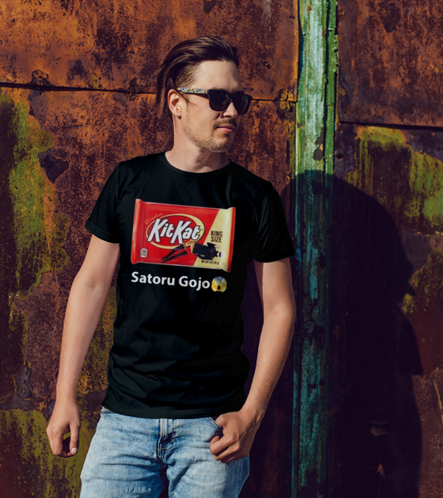Mr. Goofy Ahh Kit Kat Satoru Gojo King Size T-Shirt
