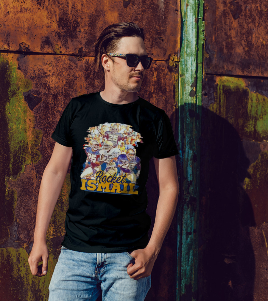 Rocket Ismail Vintage Notre Dame Football Icon 25 T-Shirt