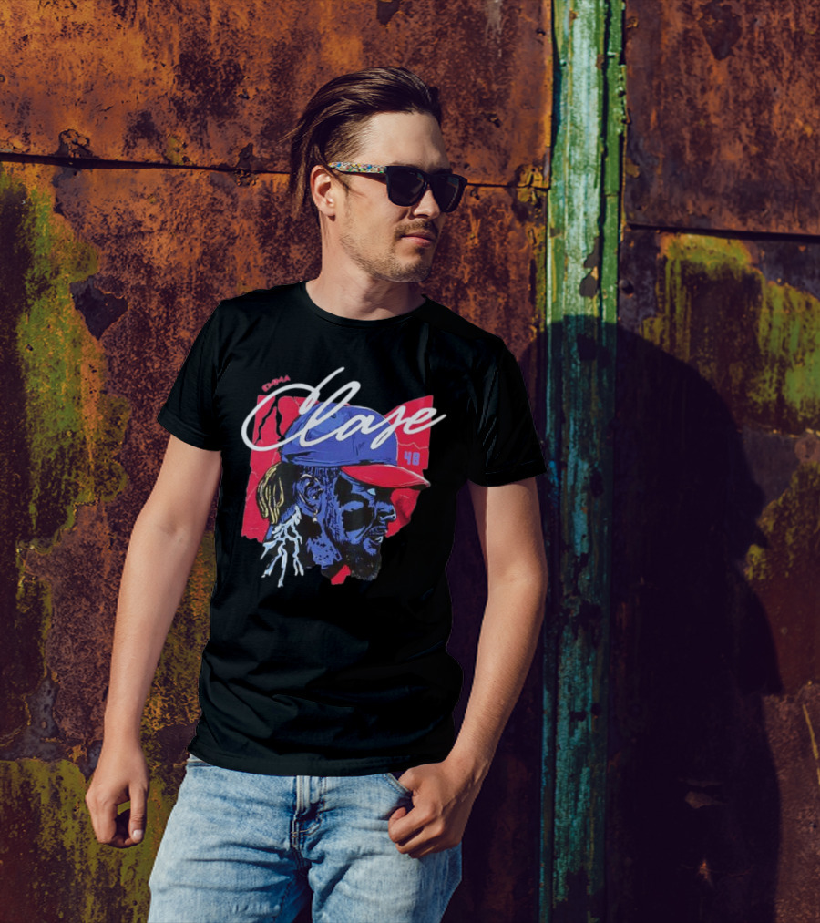 Emmanuel Clase Cleveland Guardians 48 Lightning Signature T-Shirt