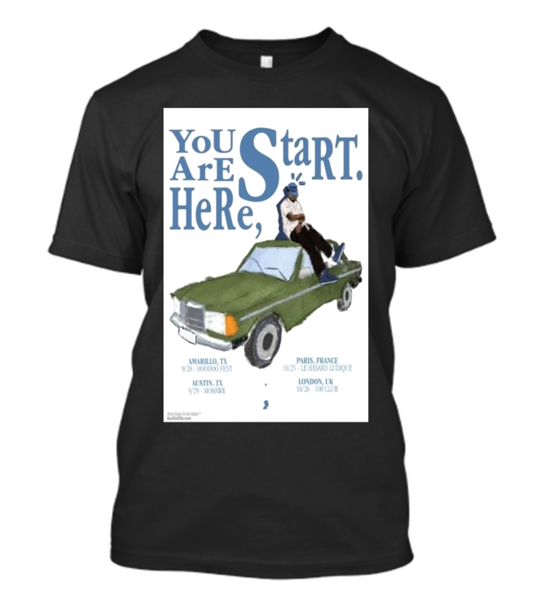 You Are Start Here, Paris France And London UK Oct 25-26 2024 Tour Kaelin Ellis T-Shirt