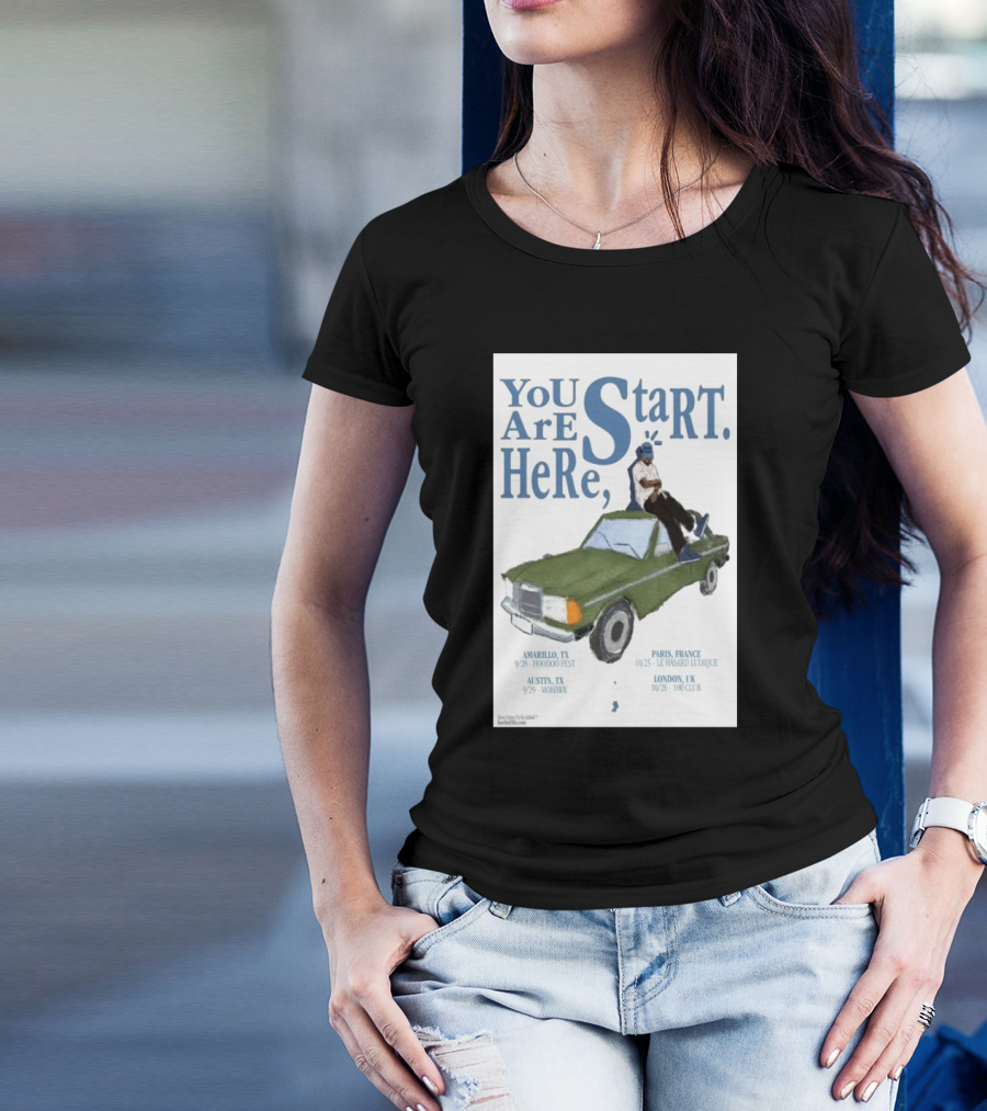 You Are Start Here, Paris France And London UK Oct 25-26 2024 Tour Kaelin Ellis T-Shirt