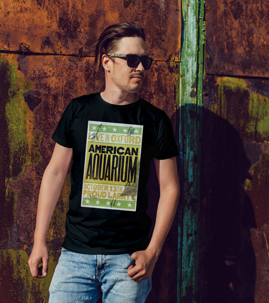 Live In Oxford American Aquarium October 13th 2024 Proud Larry's Signed Event T-Shirt